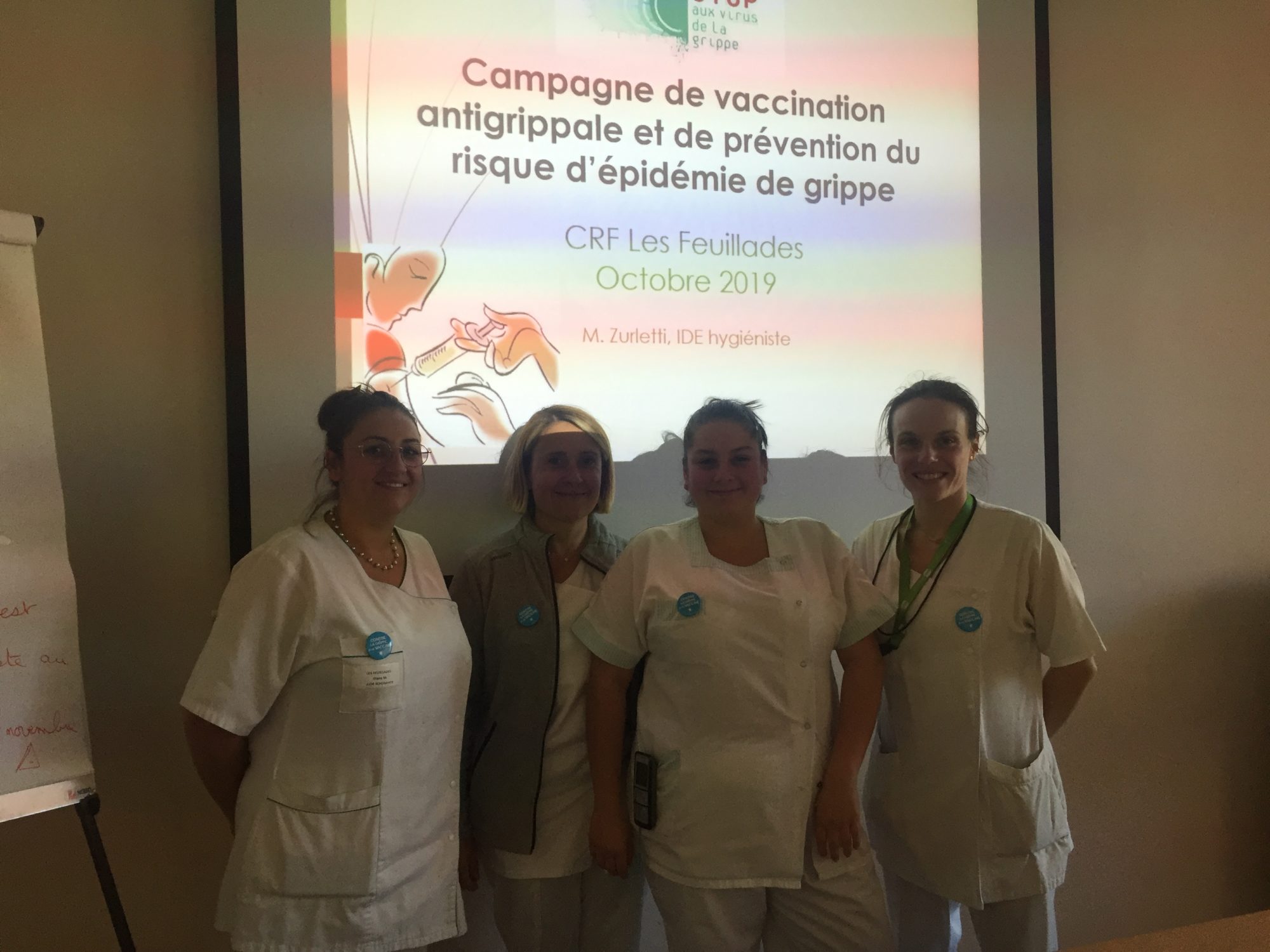 campagne de sensibilisation annuelle pour la vaccination antigrippale aux feuillades centre de rééducation Aix en Provence