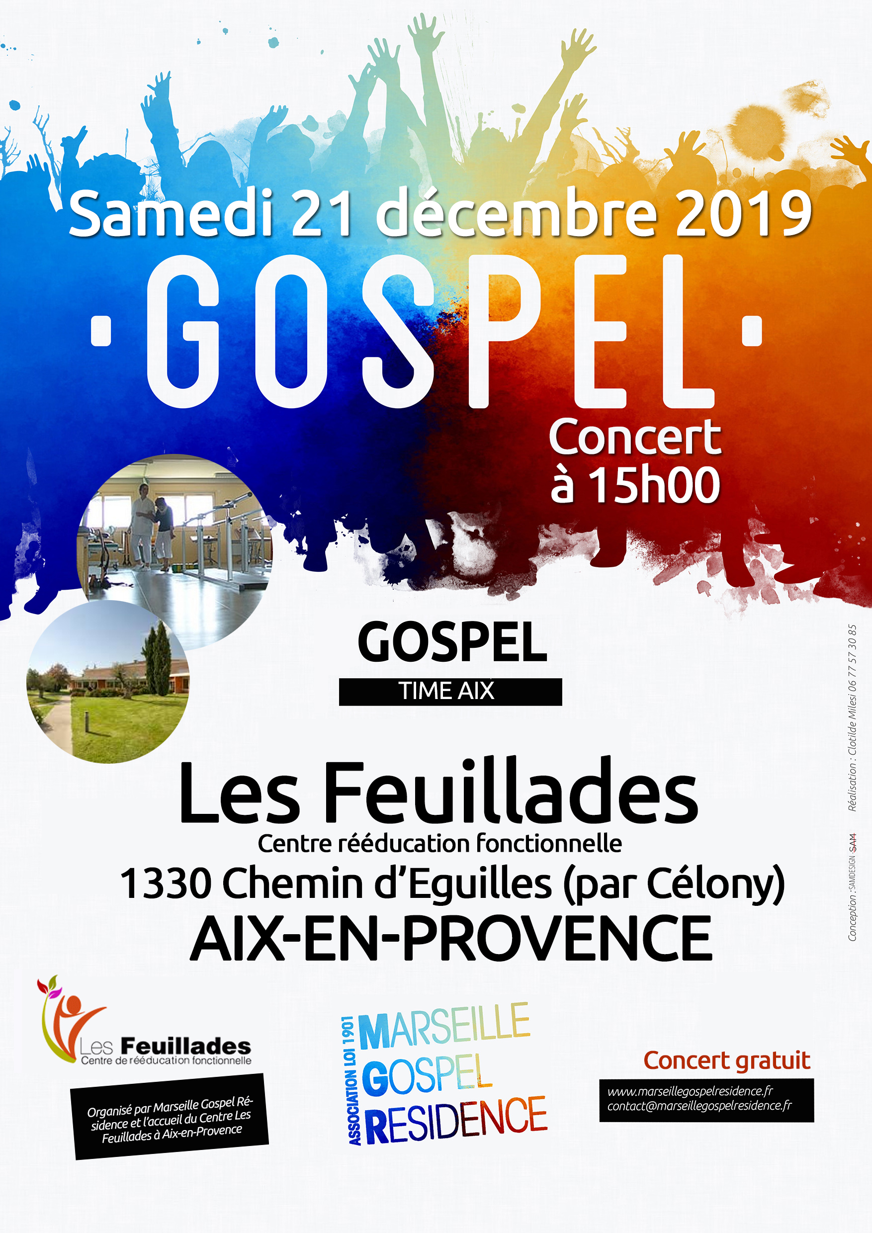 Concert Gospel aux feuillades, centre de rééducation fonctionnelle à Aix en Provence